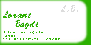 lorant bagdi business card
